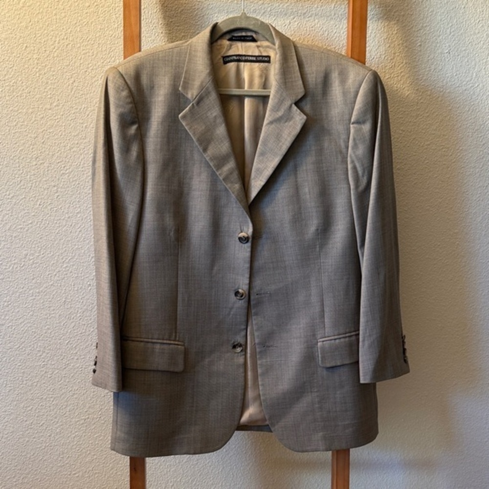Vintage tan lightweight wool Gianfranco Ferre men’s classic blazer size 42R